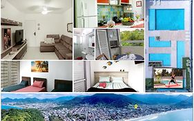 Aptº TOP 2 Quartos com Varanda, 400 m da Praia, em Condomínio com Piscinas, Sala, Smart TV, Sofá Cama, com 2 Banheiros, Cozinha Planejada Completa, Wi-Fi 200 mbps, Ares-condicionados, Churrasqueira, Máquina de Lavar e Tanque, Estacionamento, Portaria